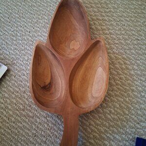 Vintage Monkey Pod Hawaiian Wood Serving Tray